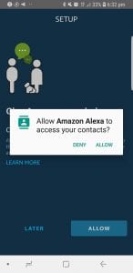 Allow Amazon Alexa to access your information