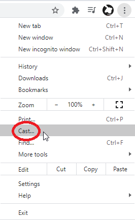 How to cast from Google Chrome / Firefox